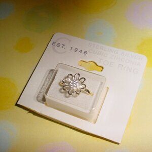 CATO NIB Sterling Silver Flower Toe Ring